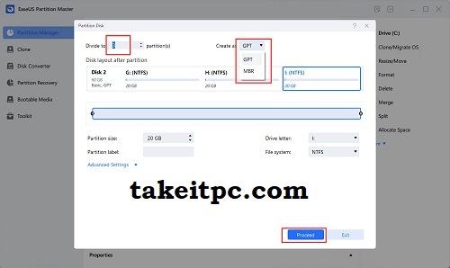 برنامج EaseUS Partition Master لإدارة الأقسام مجانًا لنظام Windows