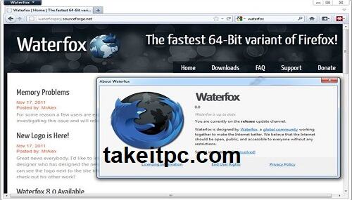 Waterfox Crack + Keygen لنظام التشغيل Windows 10 [تنزيل مجاني]