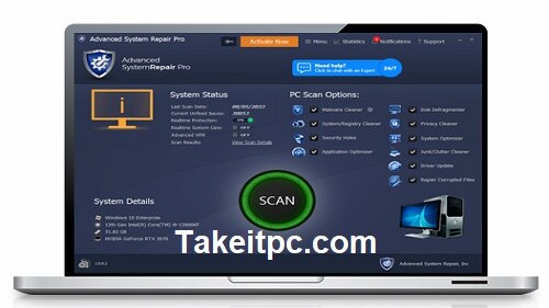 Advanced System Repair Pro License Key مجانا على الكمبيوتر [2025]